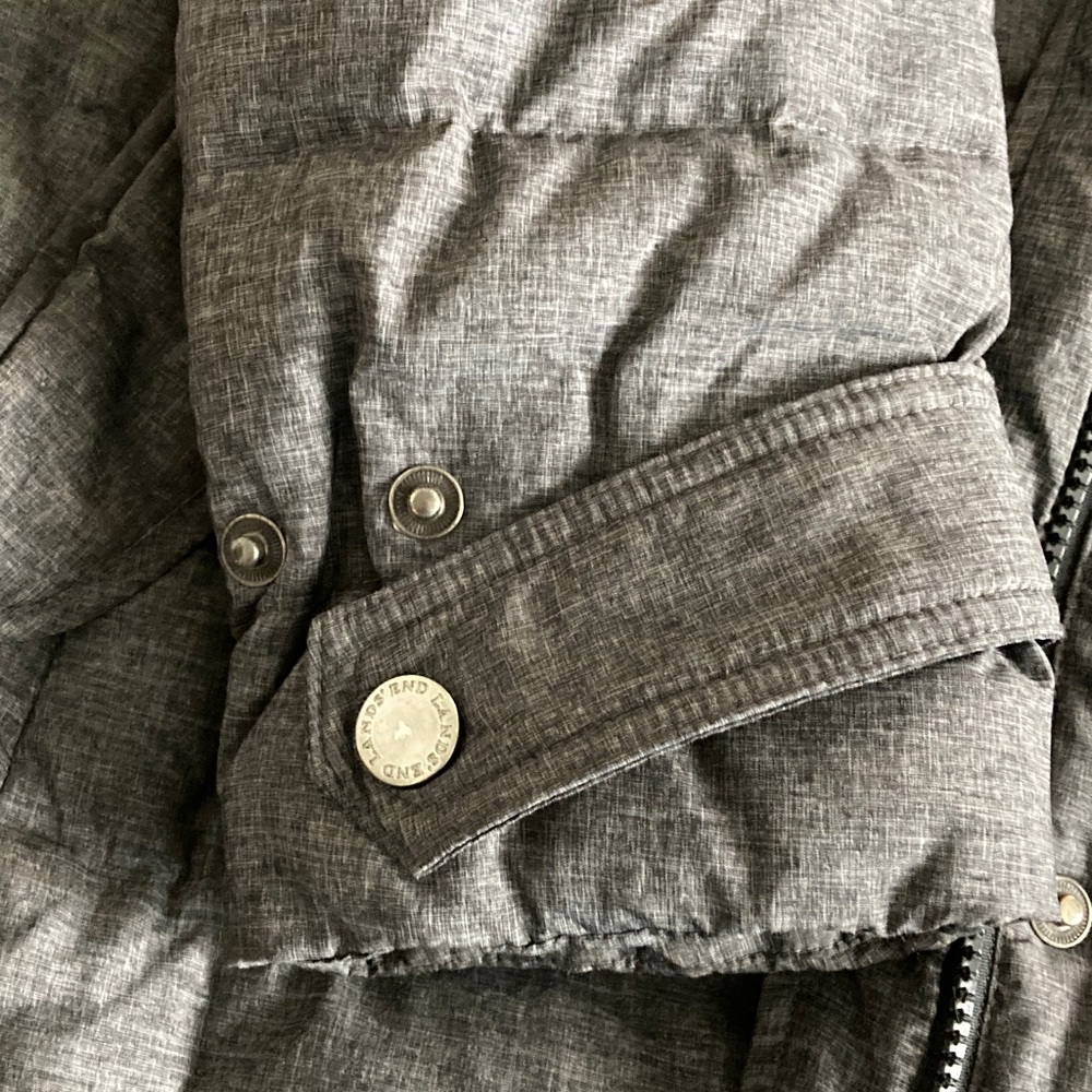 Lands' End Women's Charcoal Puffer Coat - Picture 6 of 10